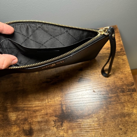 Michael Kors Black Pebbled Leather Wristlet Clutch - Picture 6 of 10